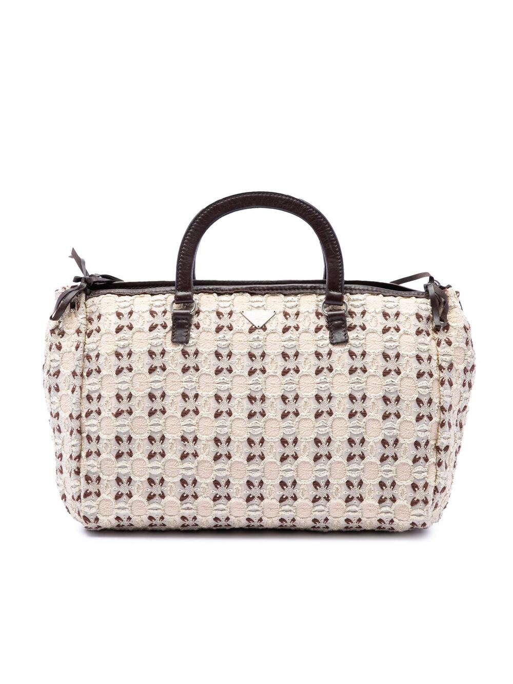 Prada Canvas Bow Cloquet Handle Bag #307358P62B